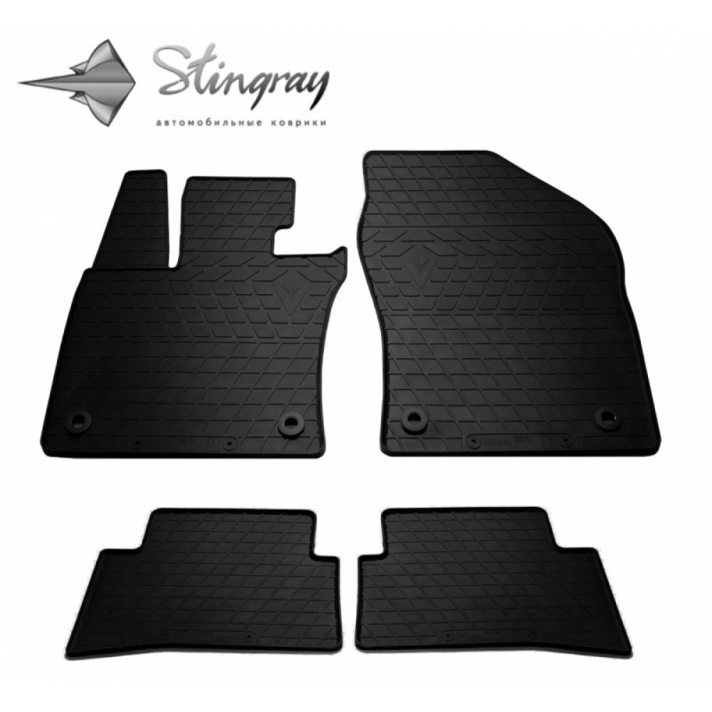 CAR RUBBER FLOOR MATS BLACK LEXUS UX (2018-...) STINGRAY