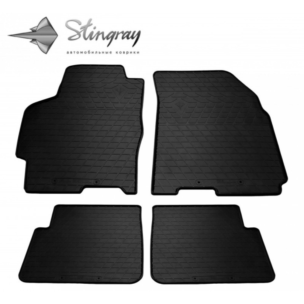 CAR RUBBER FLOOR MATS BLACK MAZDA 626 (GF/GW) (1997–2002) STINGRAY