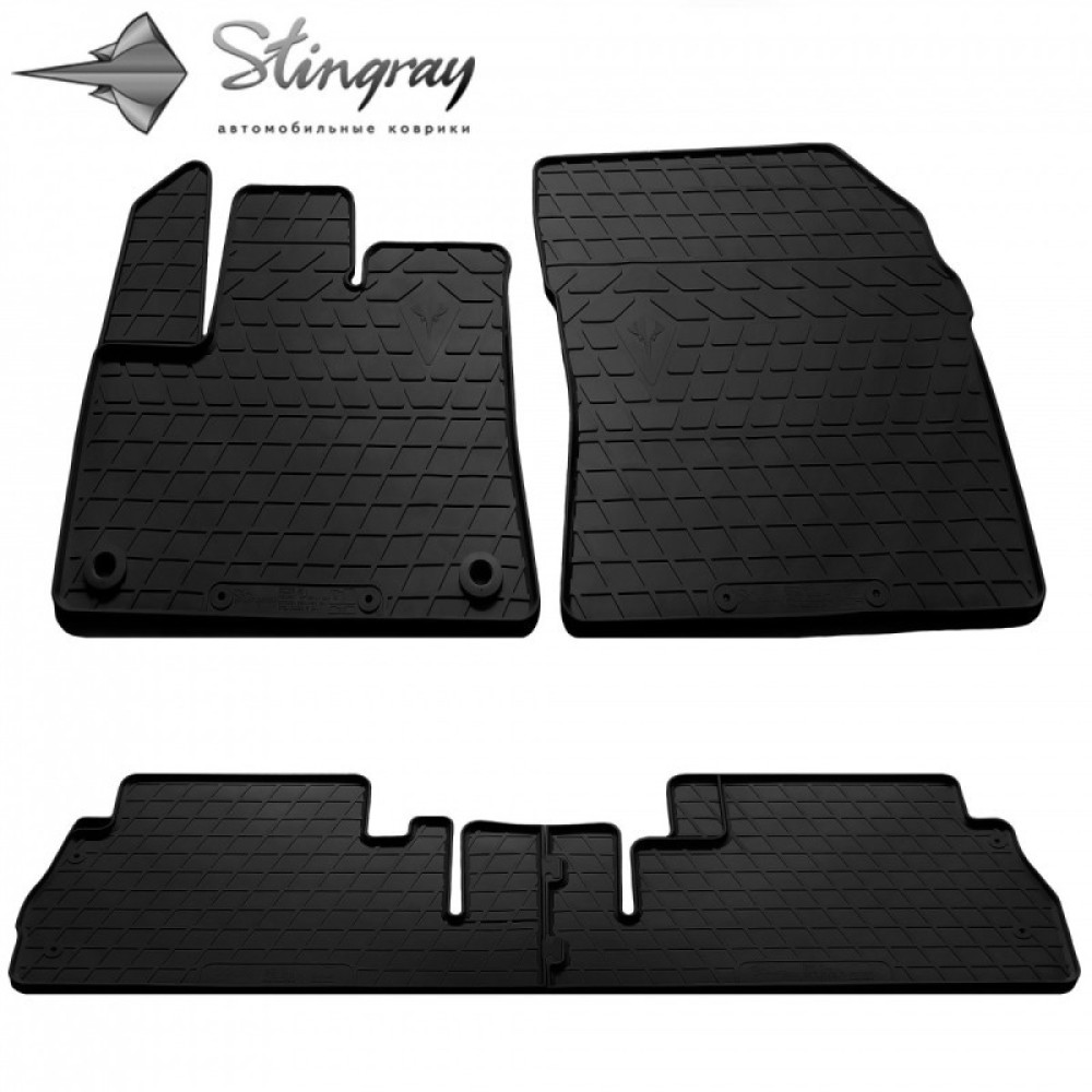 CAR RUBBER FLOOR MATS BLACK TOYOTA PROACE CITY (2019-...) STINGRAY