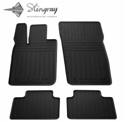 CAR RUBBER FLOOR MATS BLACK PORSCHE PANAMERA ІІ (2016-...) STINGRAY