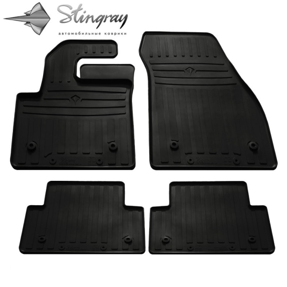 CAR RUBBER FLOOR MATS BLACK LAND ROVER RANGE ROVER EVOQUE II (2018-...) STINGRAY