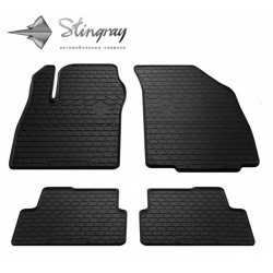 CAR RUBBER FLOOR MATS BLACK CHEVROLET COBALT II (2012-...) STINGRAY