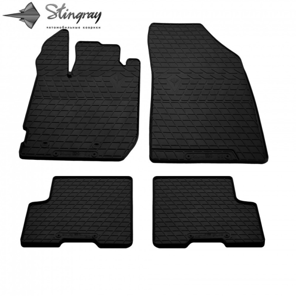 CAR RUBBER FLOOR MATS BLACK RENAULT ARKANA (2021-...) STINGRAY