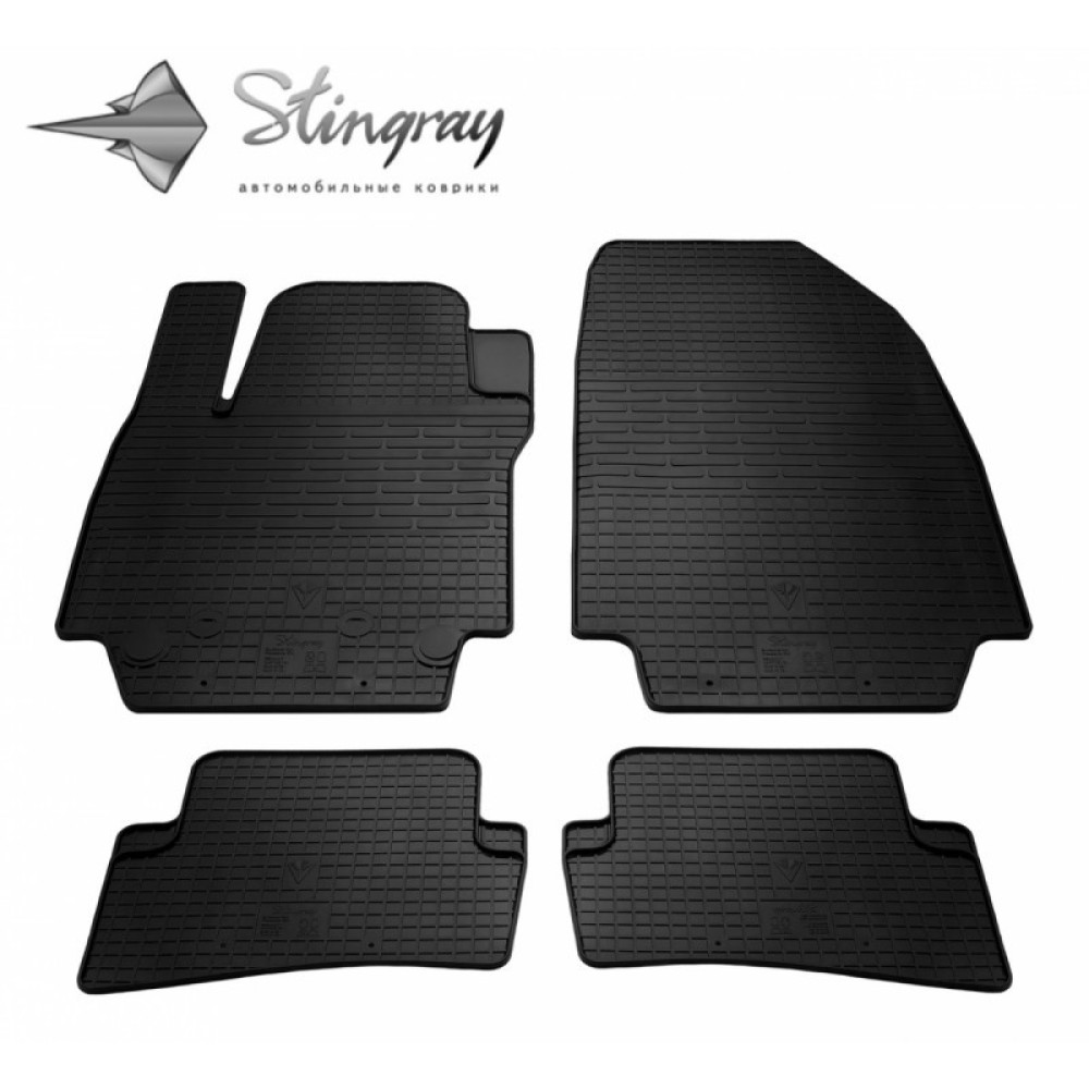 CAR RUBBER FLOOR MATS BLACK  RENAULT CAPTUR (2013–2019) STINGRAY