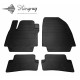 CAR RUBBER FLOOR MATS BLACK RENAULT CLIO IV (2012-2019) STINGRAY