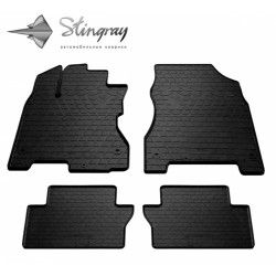 CAR RUBBER FLOOR MATS BLACK RENAULT KOLEOS I (2008-2016) STINGRAY