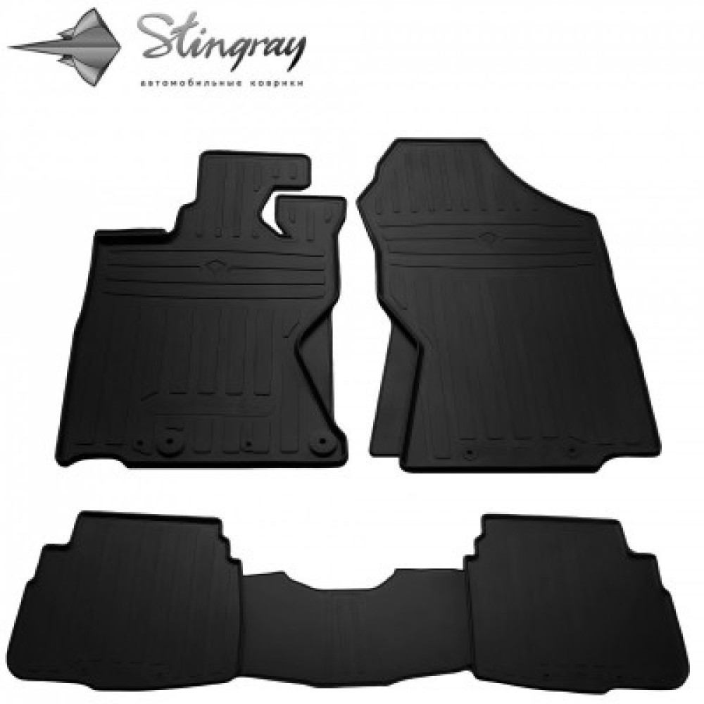 CAR RUBBER FLOOR MATS BLACK SUBARU OUTBACK VI (2020-...) STINGRAY