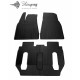 CAR RUBBER FLOOR MATS BLACK TESLA MODEL X (6 seats) (2015-...) STINGRAY