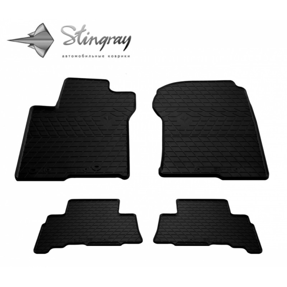 CAR RUBBER FLOOR MATS BLACK TOYOTA LAND CRUISER Prado (J150) (2009-...) STINGRAY