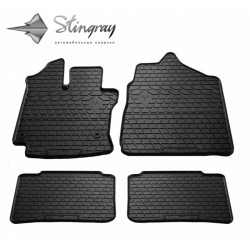 CAR RUBBER FLOOR MATS BLACK TOYOTA YARIS I (1999-2005) STINGRAY