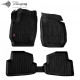 CAR RUBBER FLOOR MATS BLACK SKODA FABIA II (2007-2014) 3D STINGRAY