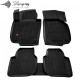 CAR RUBBER FLOOR MATS BLACK SKODA SUPERB ІІ (3T) (2008-2015) 3D STINGRAY