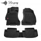CAR RUBBER FLOOR MATS BLACK SUBARU FORESTER (2012-2018) 3D STINGRAY