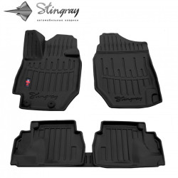 CAR RUBBER FLOOR MATS BLACK  SUZUKI JIMNY (2018-...) 3D STINGRAY