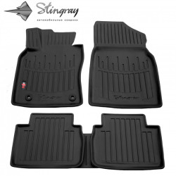 CAR RUBBER FLOOR MATS BLACK TOYOTA CAMRY (2017-...) 3D STINGRAY