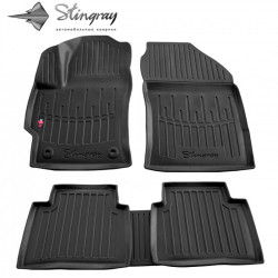 CAR RUBBER FLOOR MATS BLACK TOYOTA COROLLA Sedan/SW (2018-...) 3D STINGRAY