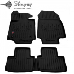 CAR RUBBER FLOOR MATS BLACK TOYOTA RAV 4 (2018-...) 3D STINGRAY
