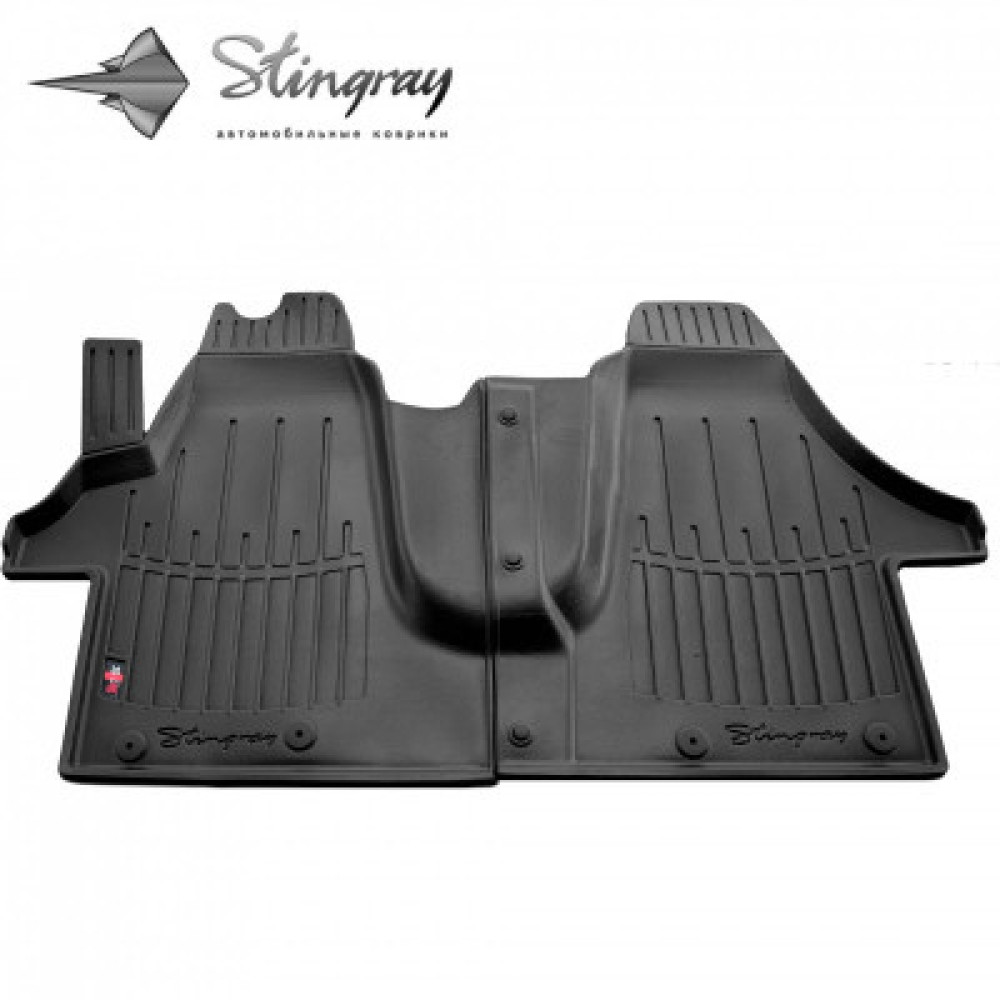 CAR RUBBER FLOOR MATS BLACK VOLKSWAGEN T5 (2003-2015) 3D STINGRAY