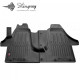 CAR RUBBER FLOOR MATS BLACK VOLKSWAGEN T5 (2003-2015) 3D STINGRAY