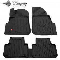 CAR RUBBER FLOOR MATS BLACK VOLKSWAGEN TOUAREG III (2018-...) 3D STINGRAY