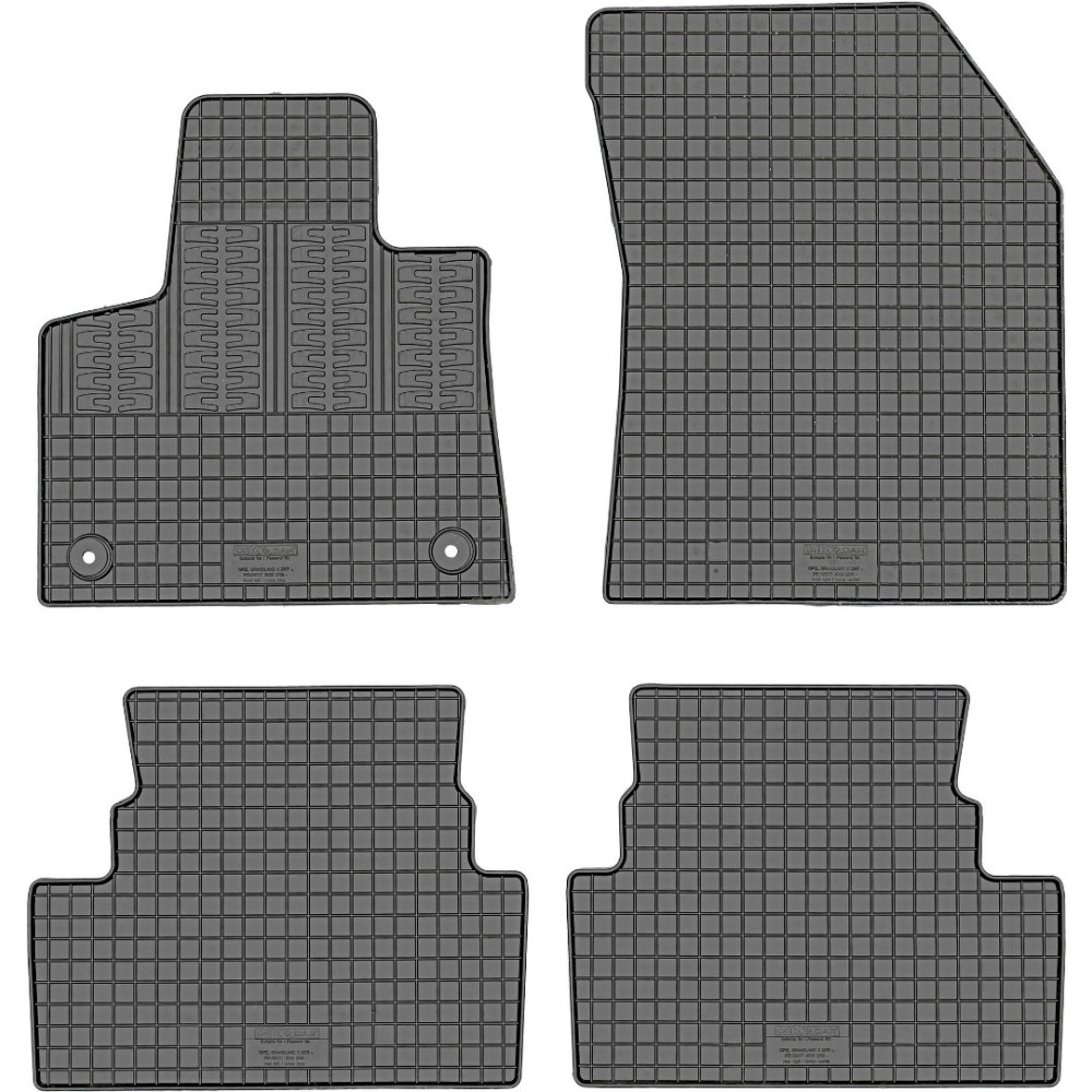 Car rubber floor mats black PEUGEOT 3008 II (2017-...) C-CAR