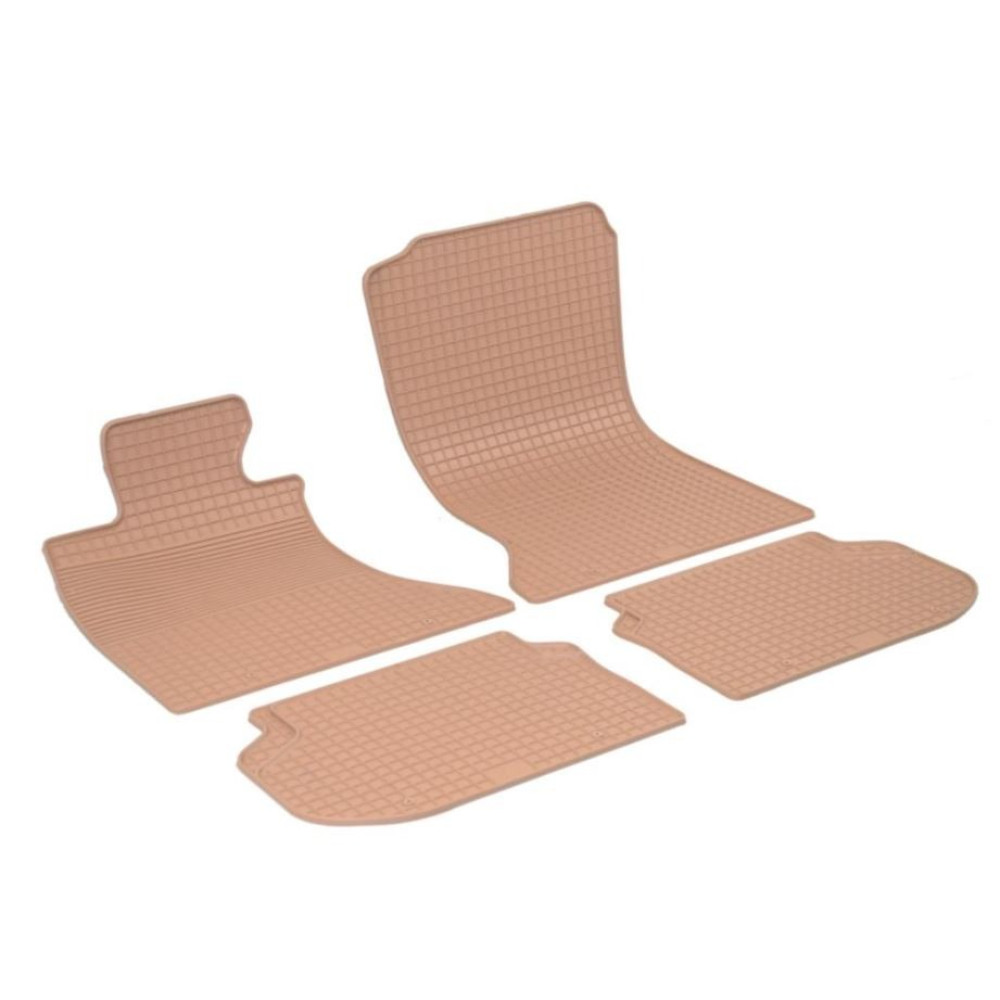 Car rubber floor mats beige BMW 5 F10/F11 (2010-2017) GUZU