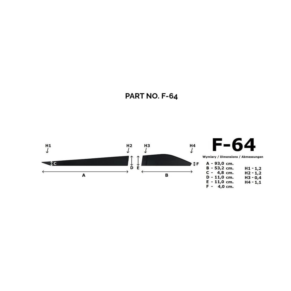 Side moldings TOYOTA RAV4 (2019-...) F-64