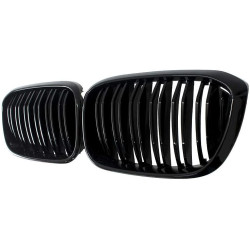 Front grills black gloss BMW X3/X4 G01/G02 Double Stripe Piano Black (2017-...) 