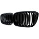 Front grills black gloss BMW X3/X4 G01/G02 Double Stripe Piano Black (2017-...) 