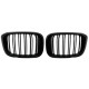 Front grills black gloss BMW X3/X4 G01/G02 Double Stripe Piano Black (2017-...) 