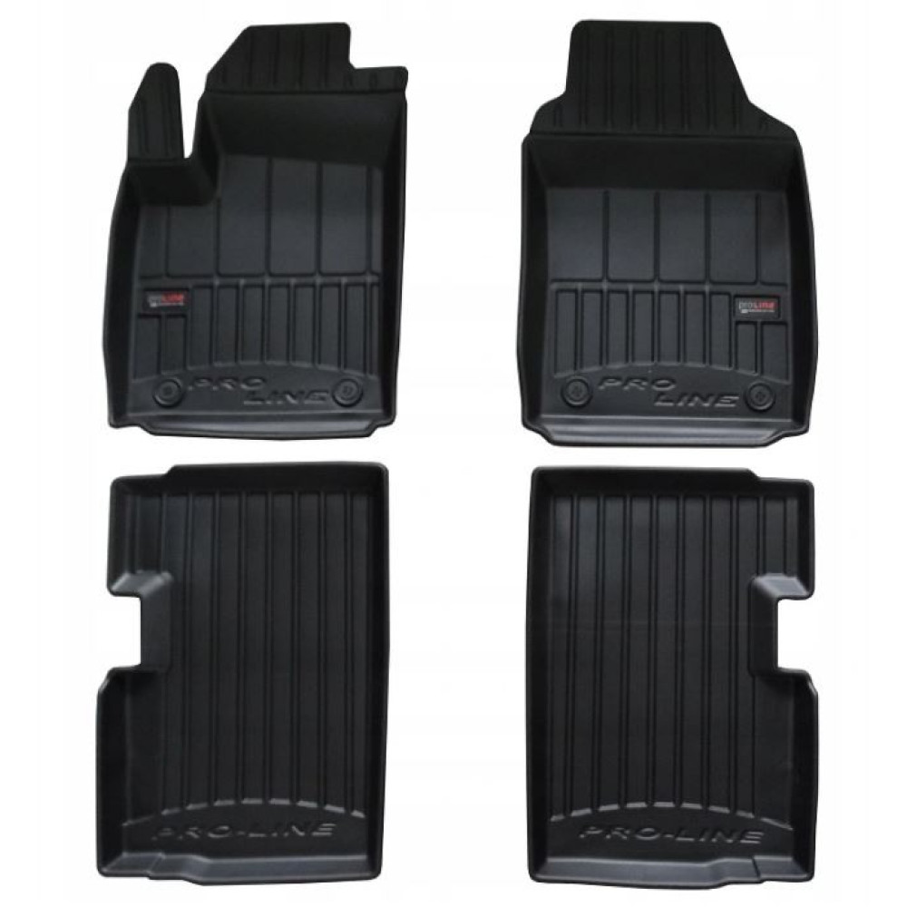 Car rubber floor mats black FIAT 500 2007-...) 3D FROGUM