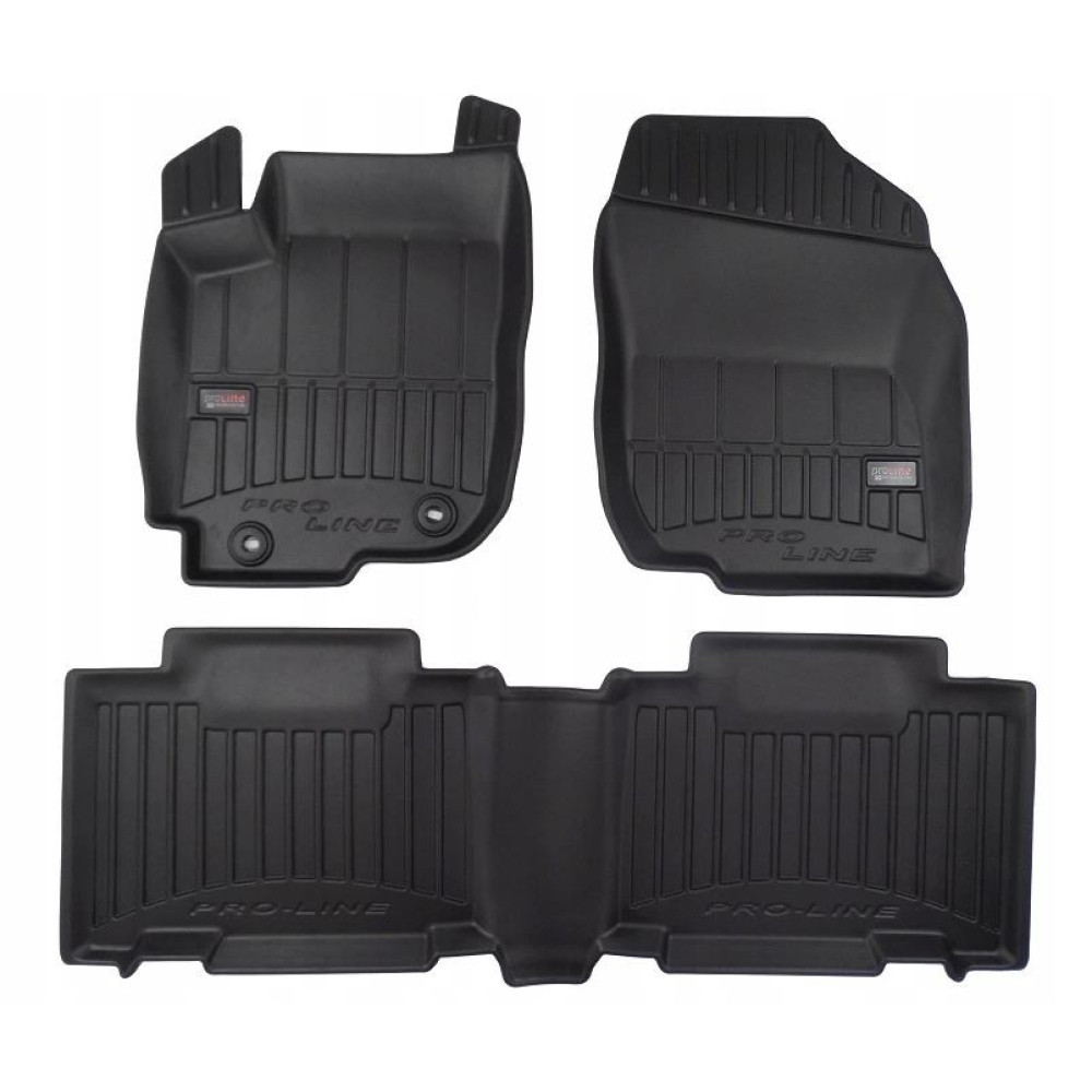 Car rubber floor mats black TOYOTA RAV4 (2013-2018) 3D FROGUM