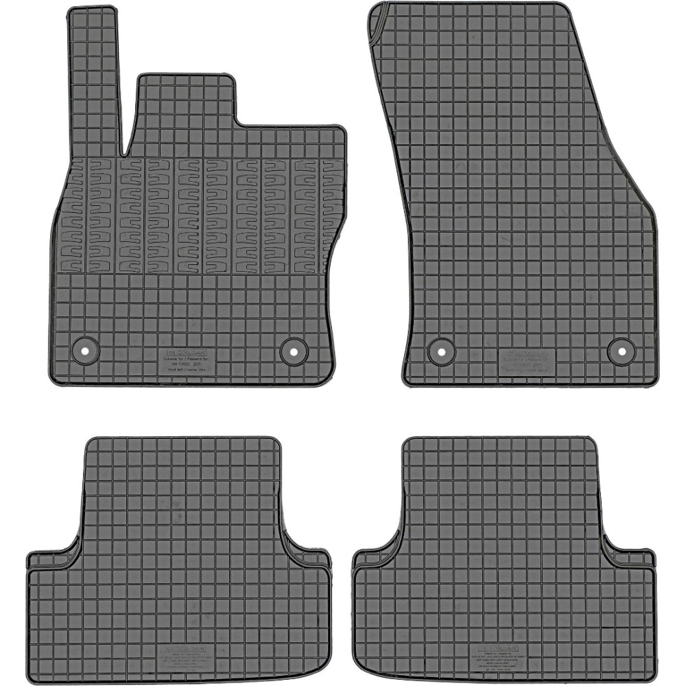 Car rubber floor mats black VW T-ROC (2018-...) C-CAR