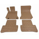 Car rubber floor mats beige MB C-class W204 (2007-2014) GUZU