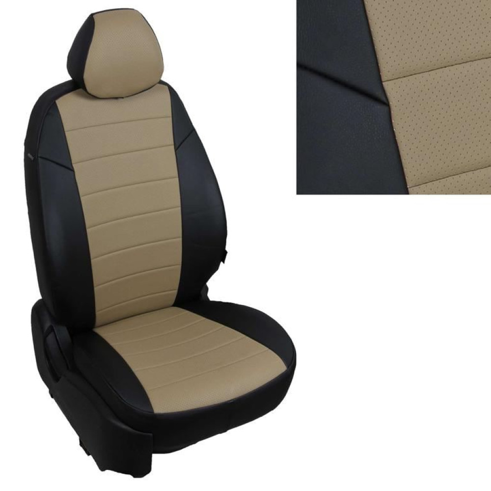 Car seat covers *ARIGON ECO-LEATHER STRIPE* NISSAN NAVARA Double Cab (2005-2015)