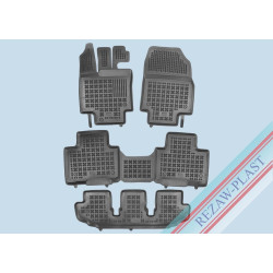 Car rubber floor mats black TOYOTA HIGHLANDER (7s.)(2020-...) 201442