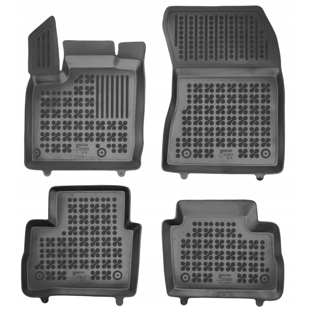 Car rubber floor mats black NISSAN QASHQAI III (2021-...) 201825