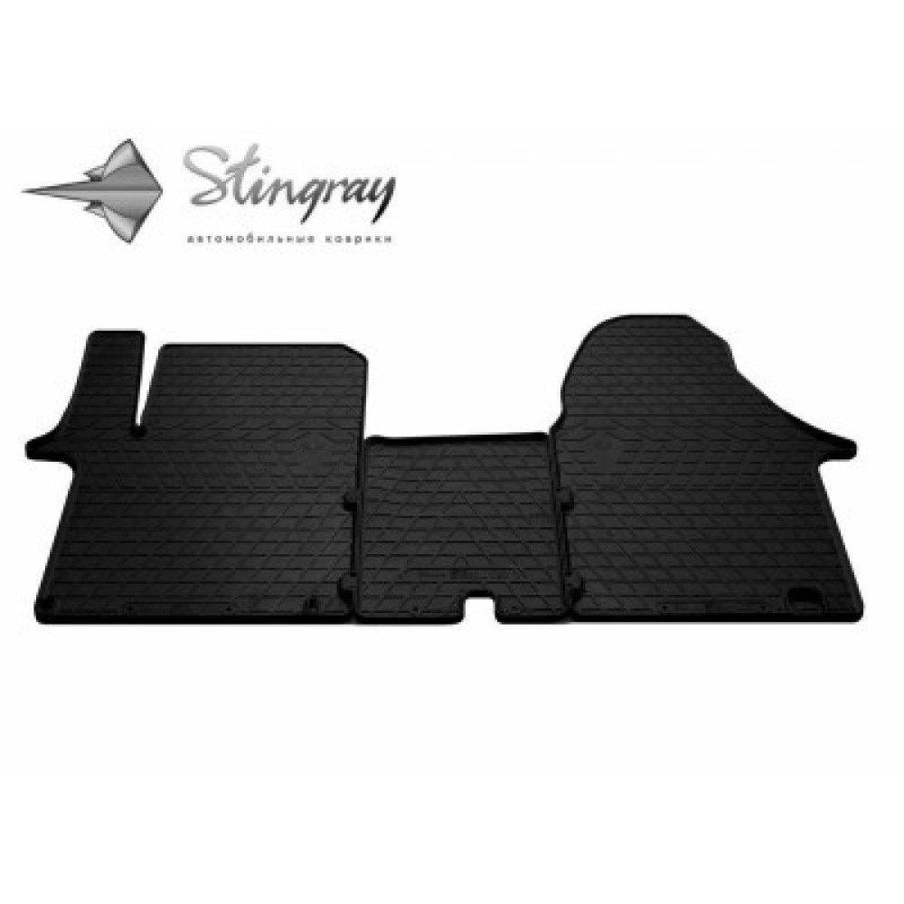 CAR RUBBER FLOOR MATS BLACK  OPEL Vivaro A (1+2)(2001-2014) STINGRAY