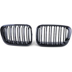 Parrillas delanteras negro brillo BMW 3 E46 Doble Raya (1998-2001) 40213