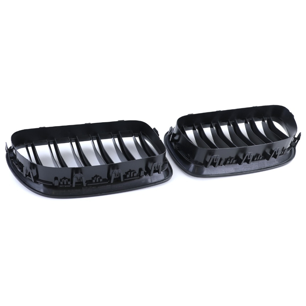 Front grills black gloss BMW 5 F10/F11 Double Stripe M Design Piano Black (2010-2016)