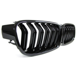 Front grills black gloss BMW 3 F30/F31 Double Stripe M Design Piano Black (2012-2018)