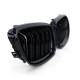 Front grills black gloss BMW 3 E90/E91 Facelift Double Stripe M Design Piano Black (2008-2011)