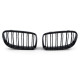Front grills black gloss BMW 3 E90/E91 Facelift Double Stripe M Design Piano Black (2008-2011)