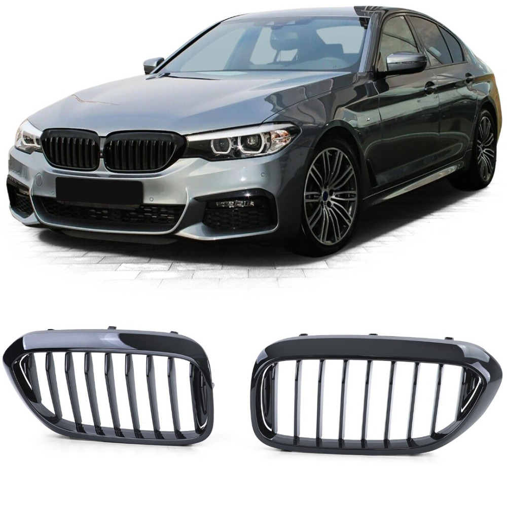 Front grills black gloss BMW 5 G30/G31 Piano Black (2017-...) 40400