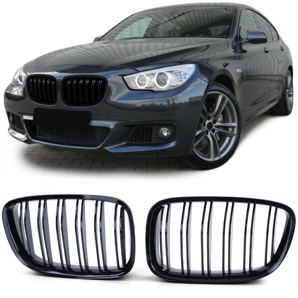 Front grills black gloss BMW 5 GT F07 Double Stripe (2009-2017) 40402