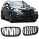 Front grills black gloss BMW X5/X6 F15/F16 Double Stripe Black Gloss (2014-2019)