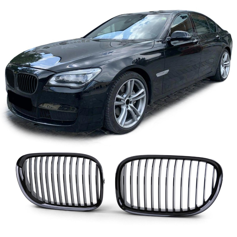 Front grills black gloss BMW 7 F01 (2007-2014) 40440