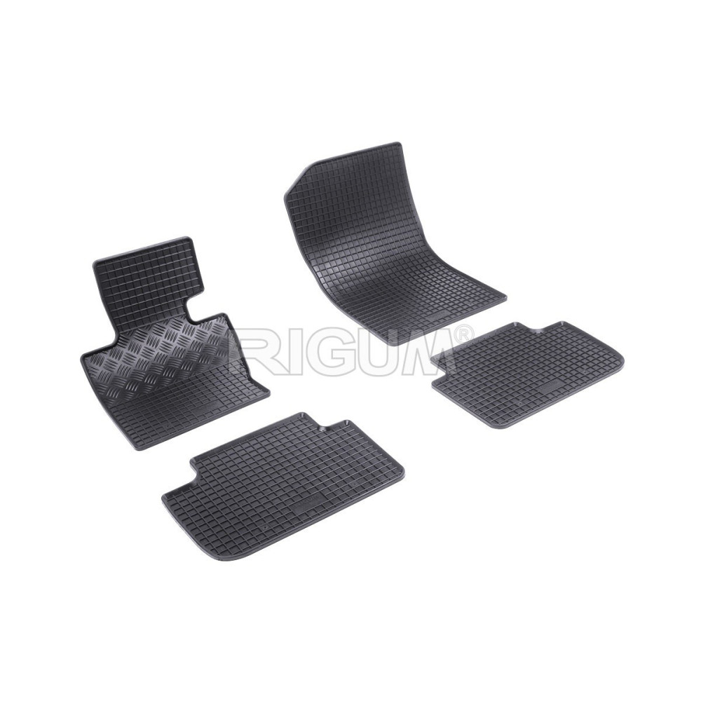 CAR RUBBER FLOOR MATS BLACK BMW X3 E83 (2003-2010) RIGUM