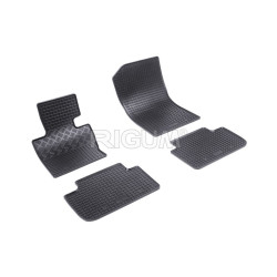 CAR RUBBER FLOOR MATS BLACK BMW X3 E83 (2003-2010) RIGUM