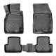 CAR RUBBER FLOOR MATS BLACK 3D RENAULT MEGANE III Grandtour (2008-2016) RIZLINE